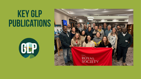 Group photo with royal society red flag